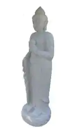 Product image of the product “Standing Buddha with Lotus Flower, in the sizes from 120cm to 180cm, Natural finish ”